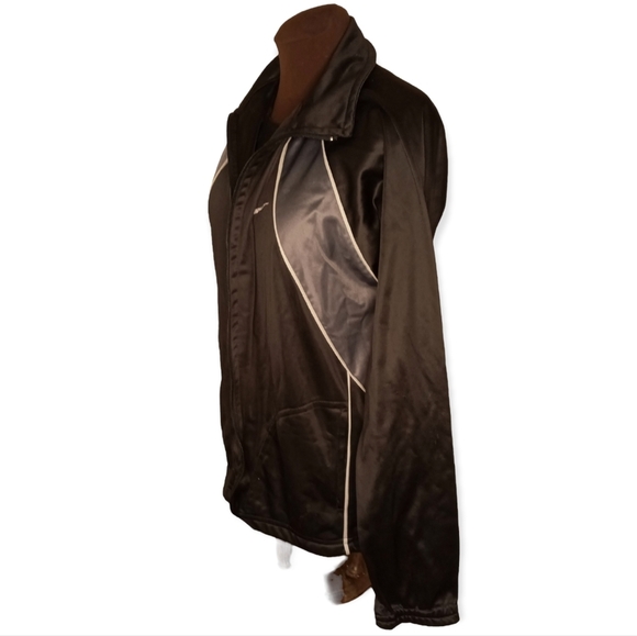 Nike vintage zip up jacket with  guitar strings  on side with logo  black satin. - Picture 8 of 11